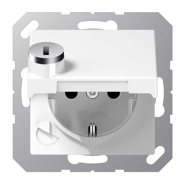 Jung SCHUKO-Steckdose 16A 250V Klappdeckel A 1520 BFKLSL WW