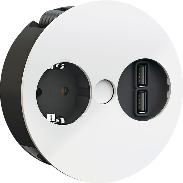 Bachmann TWIST Steckdosenleiste 1xCEE7/3 1xUSB Char. 931.231