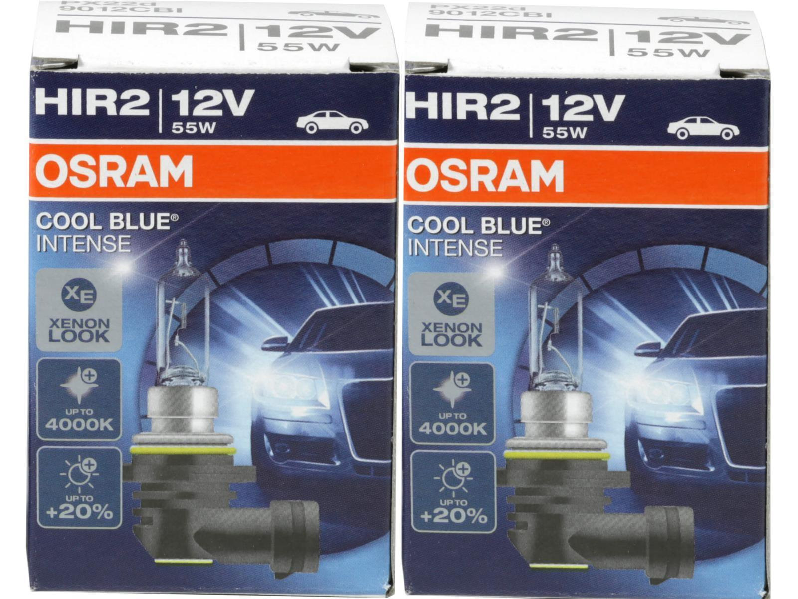 Osram Cool Blue Intense Hir2 9012 - 5000k Xenon-look - Halogen (2 Stück)