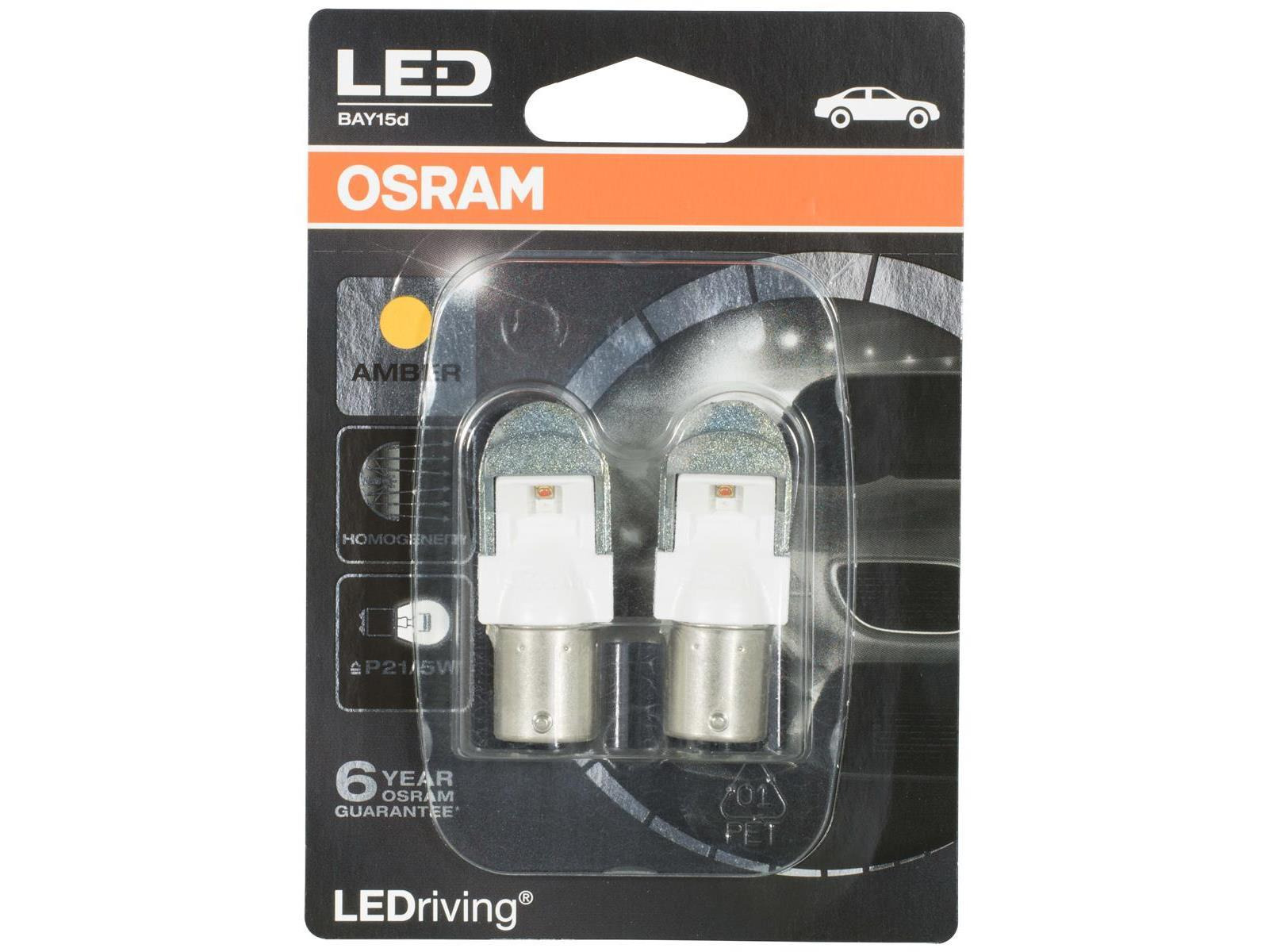Osram 1557ye-02b Ledriving Premium Signal And Interior Lamps, P21/5w Lamp Base, Amber (pack Of 2) - Auto Lampe Premium E-geprüft - Versand De