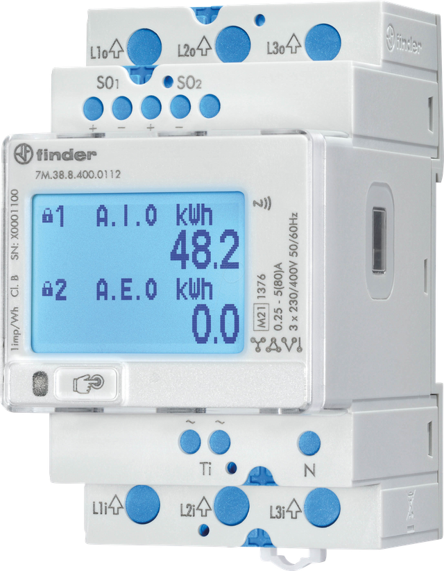 Finder Energiezähler multifunktional 7M.38.8.400.0112