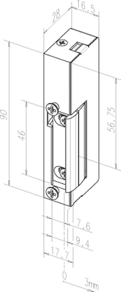 Assa Abloy effeff Türöffner ohne Schliessblech 19E---------D11