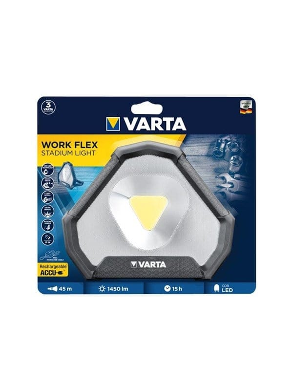 Varta Cons.Varta LED-Flächenarbeitsleuchte Li-Ion Akku, IP54 WorkFlex Stad.Light