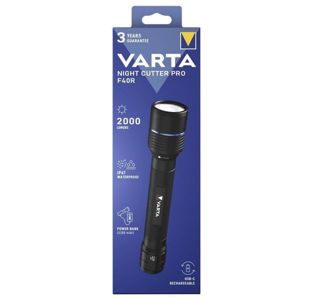Varta Cons.Varta LED-Taschenlampe Night Cutter Pro F40R mit Akku