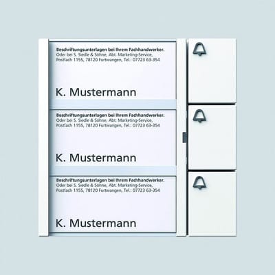 Siedle&amp;Söhne Tasten-Modul weiss TM 612-3 W