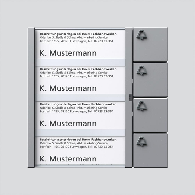 Siedle&amp;Söhne Tasten-Modul si/met TM 612-4 SM