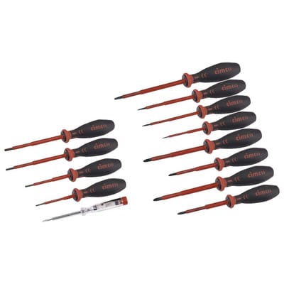 Cimco Werkzeuge Schraubendreher-Set 6-rund,Kreuz,Schlitz 117000