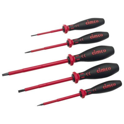 Cimco Werkzeuge 2K-VDE-Schraubendreher-Set f.Schlitzschrauben 117700