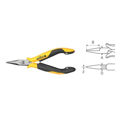Wiha Flachrundzange Profession. ESD Z 36 0 04 145mm