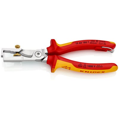 Knipex-Werk VDE Kabelschere 180mm, m.Abisolierf. 13 66 180 T