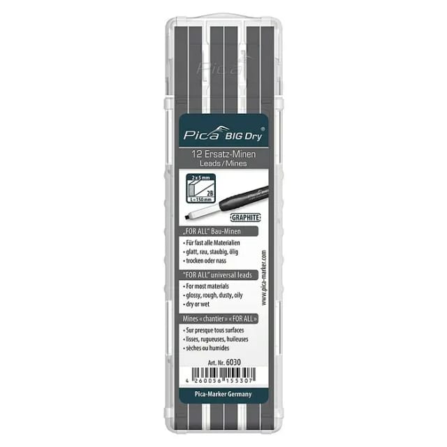 Pica-Marker BIG DRY Ersatzminen-Set FOR ALL graphit 6030 (VE12)