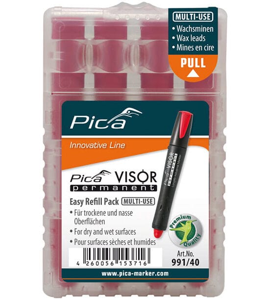 Pica-Marker VISOR Ersatzminen permanent, rot 991/40 (VE4)