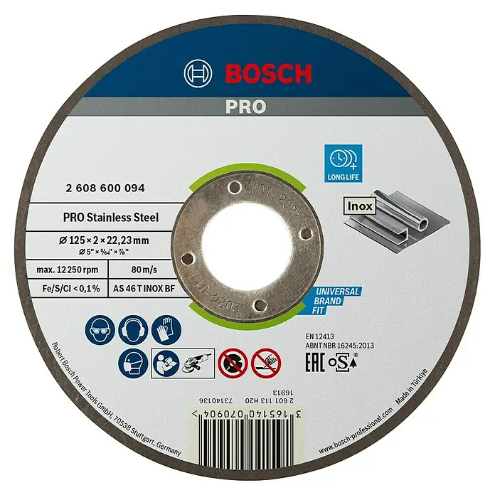 Bosch Power Tools PRO Stainless Steel Trennscheibe 125 x 2 2608600094
