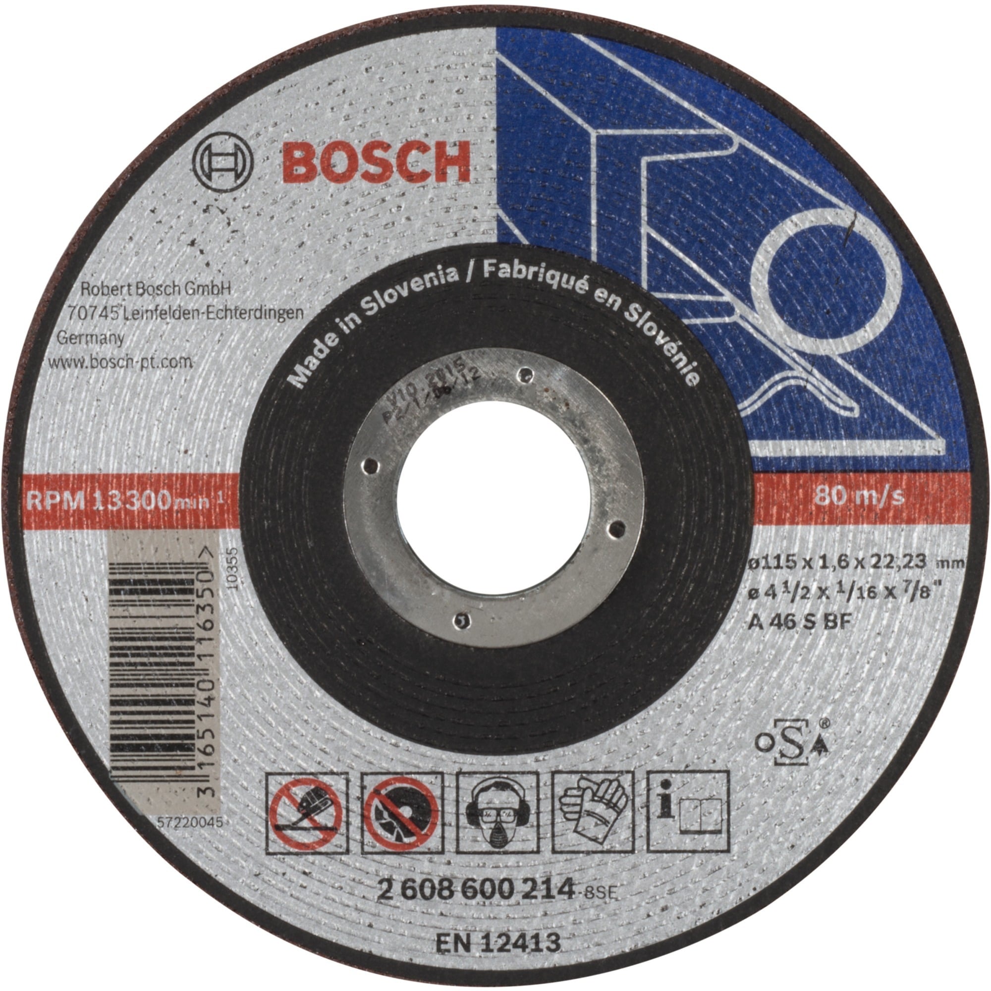 Bosch Power Tools PRO Metal Trennscheibe, 115 x 1.6 22.23 mm 2608600214