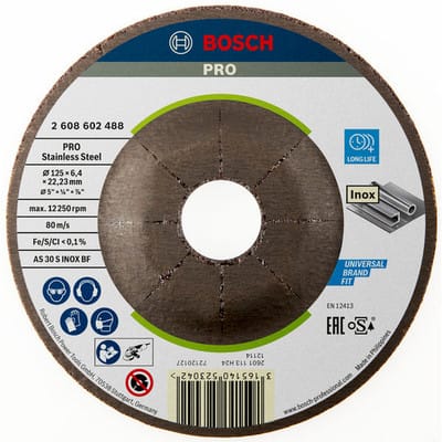 Bosch Power Tools PRO Stainless Steel Schruppscheibe 125 x 2608602488