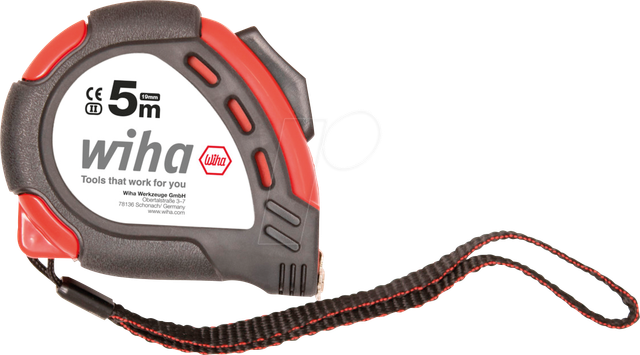 Wiha Maßband 5m mit Gürtelclip 24666