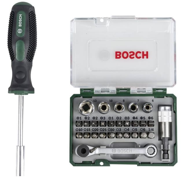Bosch Power Tools 27-teiliges Mini-Ratschen-Set + 2607017331