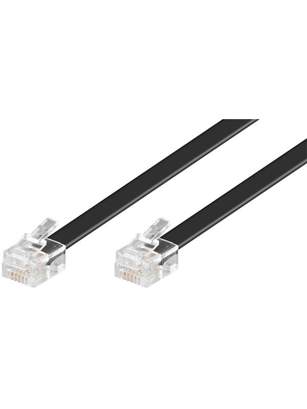 Goobay RJ12 Anschlußkabel 3m,sw,St/St 50321