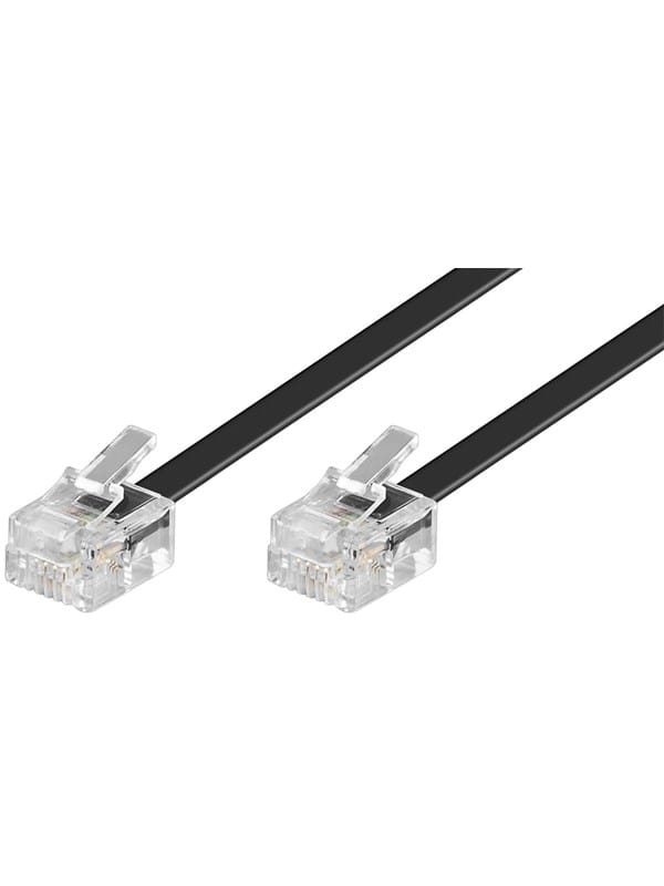 Goobay RJ11 Anschlußkabel 10m,sw,St/St 50319