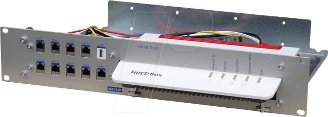Wantec Montagewinkel 19" 2HE f.FritzBox 7590 2092