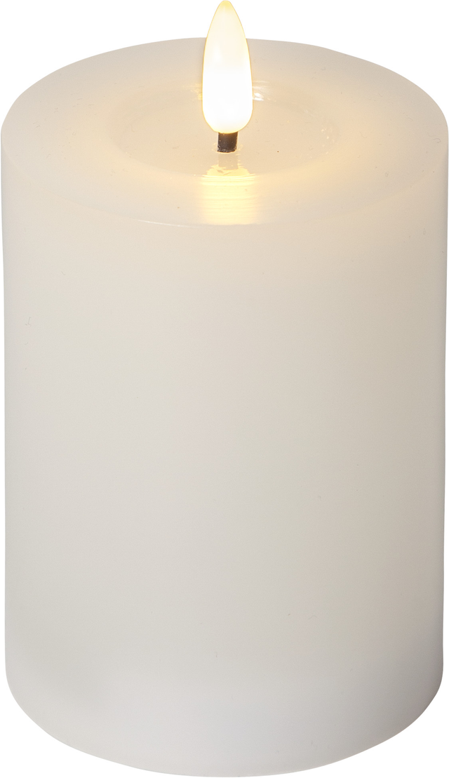 Star Trading LED-Wachskerze weiß 7,5x12,5 flack. 061-40-1