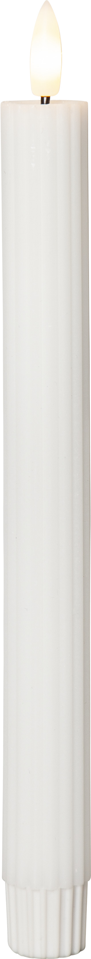Star Trading LED-Wachskerze 2er-Set 2,1x25cm, weiß 061-63