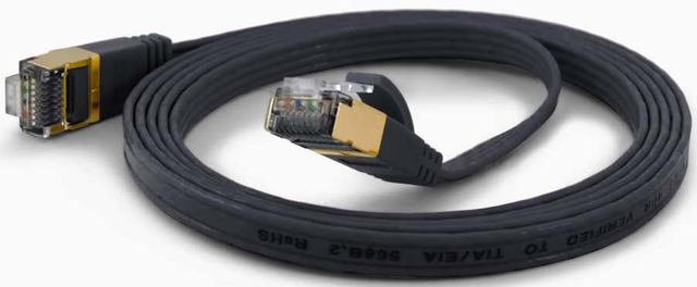 Wantec FTP-Patchkabel Cat.6A sw 0,5m RJ45 1,6x6,5mm 7088