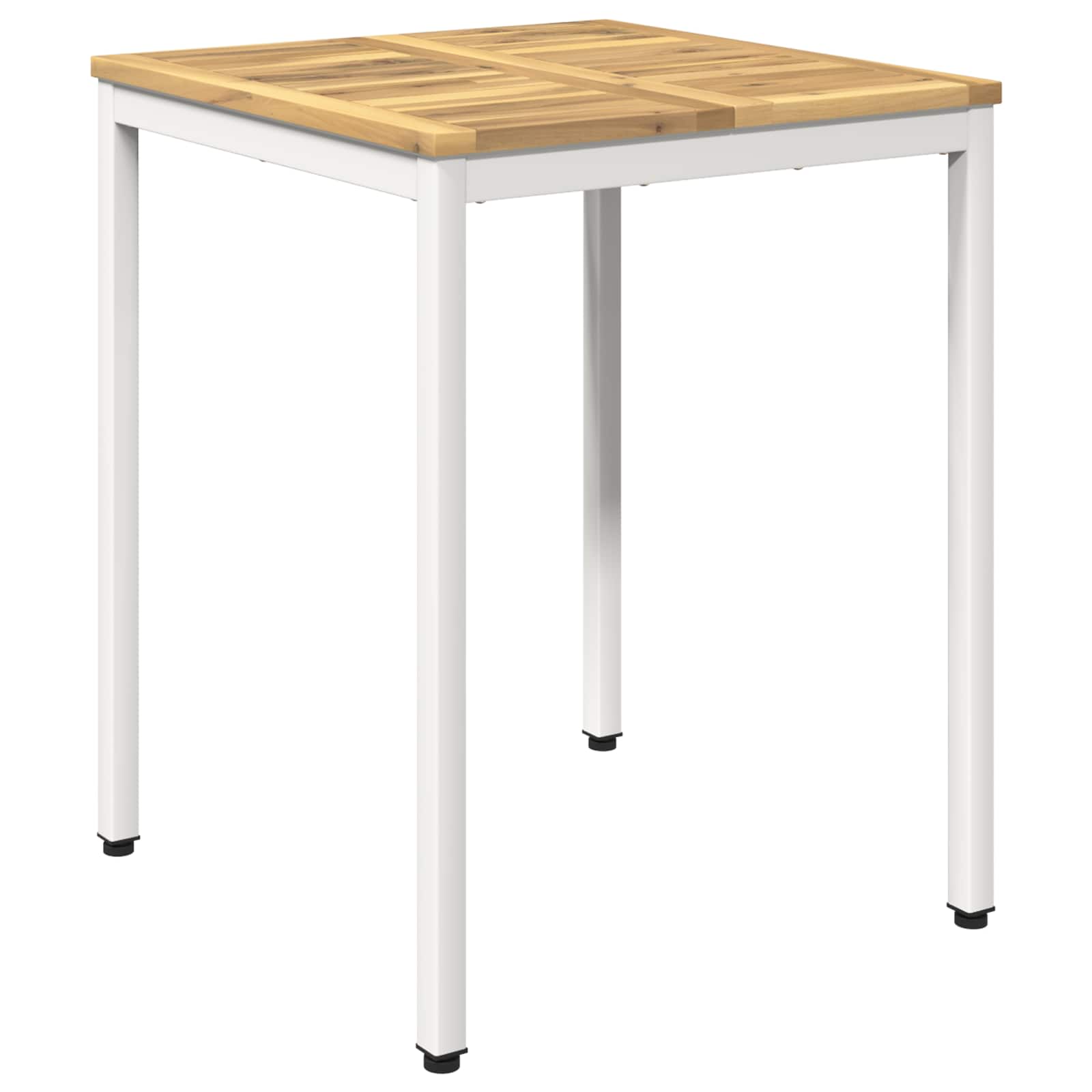 Gartentisch Weiß 60 X 60,5 X 75 Cm Massivholz Akazie Vidaxl