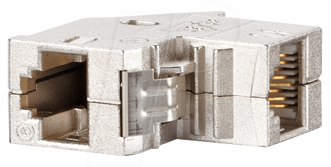 Metz Connect RJ45-Kupplung Cat.6 snap-in, 90Gr 1309A1-I