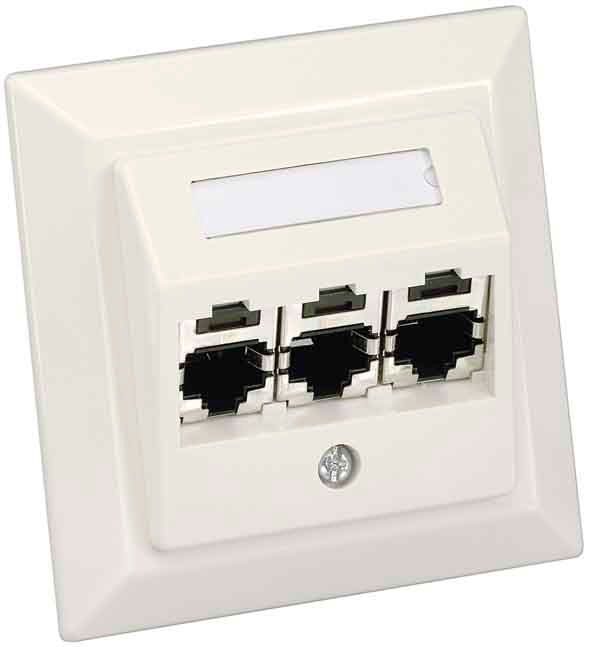 Panduit Schrägzentralplatte,3-Port inkl. 3x CJS688TG CS3P6TGAWY