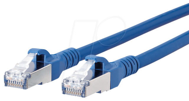 Metz Connect Patchkabel S/FTP bl 0,5m Cat.6A 1308450544-E