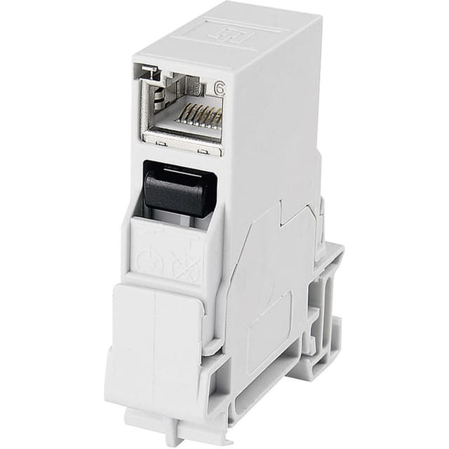 Telegärtner STX Tragschienen-Verbinder RJ45 Kupplung Cat.6 100007437