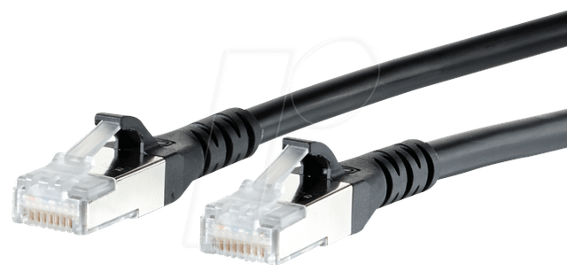 Metz Connect Patchkabel S/FTP sw 5,0m Cat.6A 1308455000-E