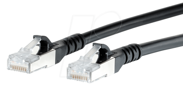 Metz Connect Patchkabel S/FTP sw 1,5m Cat.6A 1308451500-E