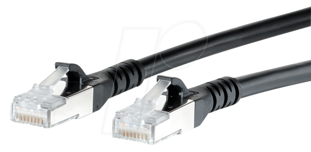 Metz Connect Patchkabel S/FTP sw 1,0m Cat.6A 1308451000-E