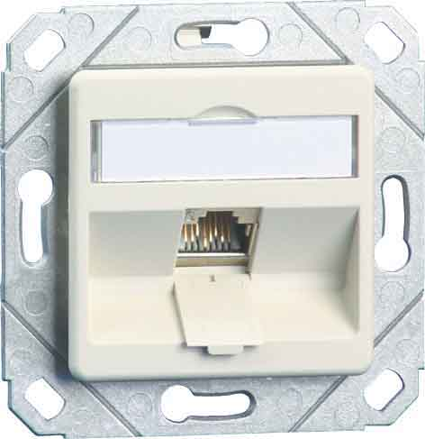 Metz Connect Anschlussdose C6Amodul Upk 1Port 180 Upk,rws TN C6Amod-1UPk-180rw