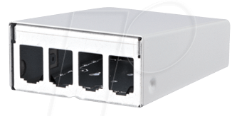 Metz Connect AP-Gehäuse leer E-DATmodul 4er rws 130861-0402-E
