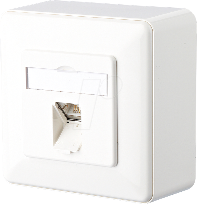Metz Connect Anschlussdose C6A AP 1xRJ45 rws E-DAT 1AP
