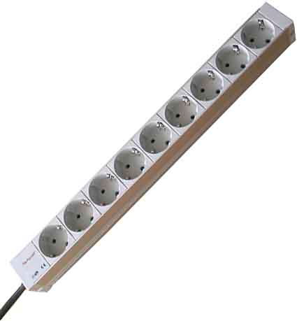 Schroff Steckdosenleiste 9-fach, 19Zoll 60110202