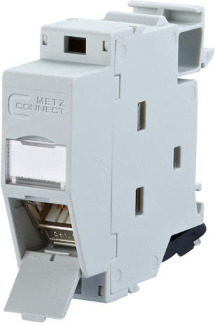 Metz Connect Hutschienenmodul,Kat.6A 1xRJ45,inkl. Modul TN C6Amod-REG-270