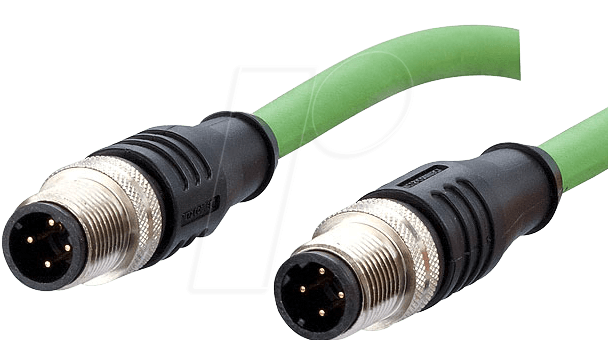 Metz Connect Verbindungsleitung M12 1m gn D-kodiert 142M1D11010