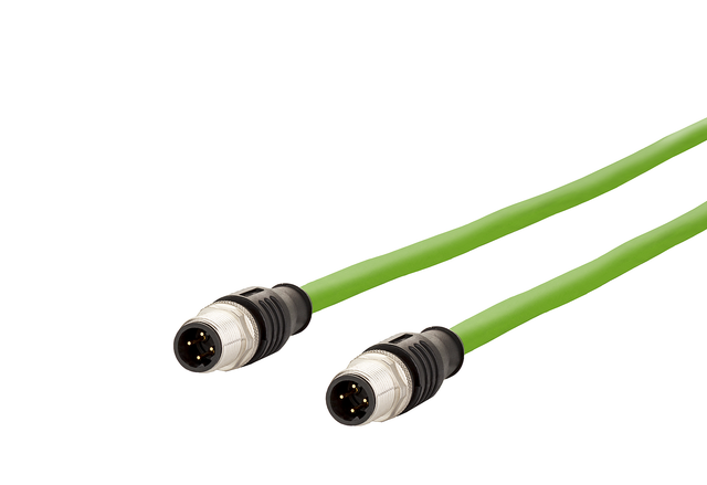 Metz Connect Verbindungsleitung M12 5m gn D-kodiert 142M1D11050
