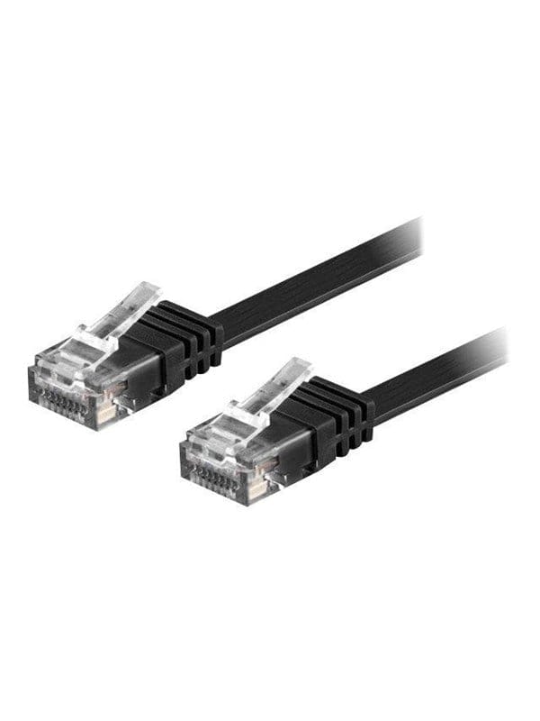 Goobay Flachkabel U/UTP Cat6 schwarz 10,0m 95381