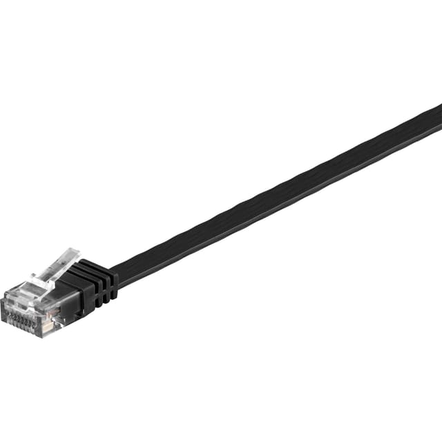 Goobay Flachkabel U/UTP Cat6 schwarz 3,0m 95386
