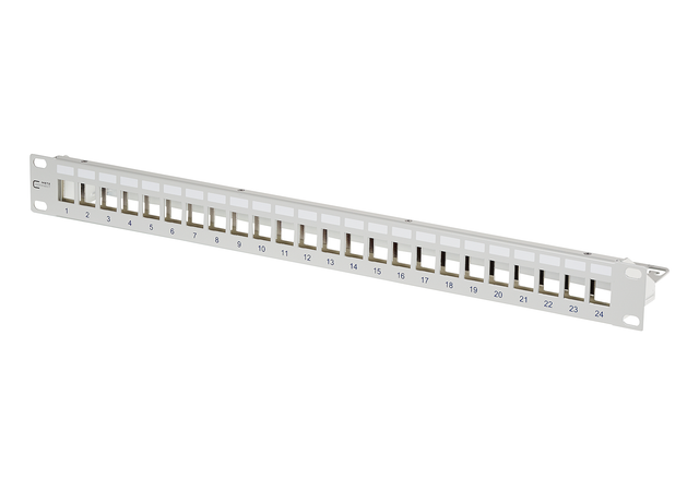 Metz Connect Patchpanel Keystone 24x grau leer 130926-0003KE