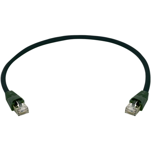 Telegärtner Patchk.S/FTP Cat.6A sw 0,5m PE MP8 FS5 100008101