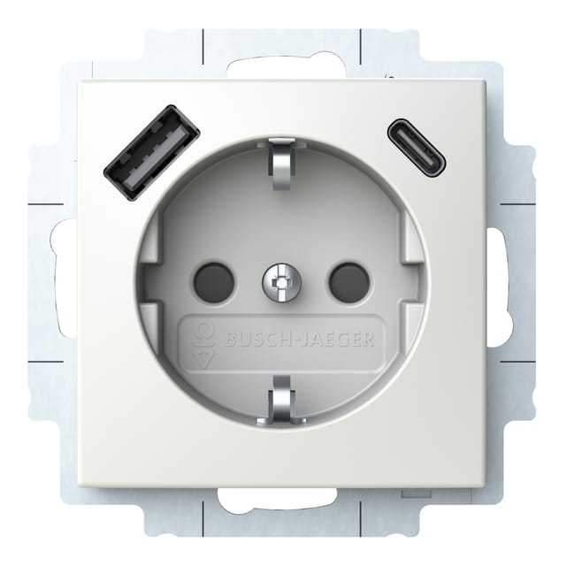 Busch-Jaeger SCHUKO Steckdose USB-A+C 20 EUCB2USBAC-914