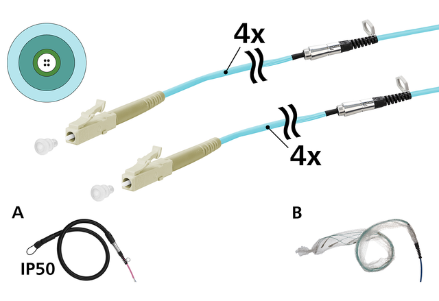 Metz Connect Universalkabel 4 xOM3, LC-LC, 100m 152U045JJ5100G