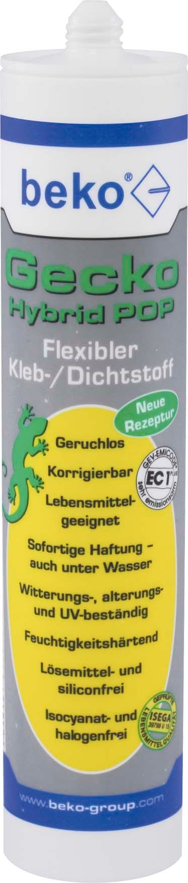 Beko Gecko Kleb-/Dichtstoff 310ml HybridPOP grau 2453103