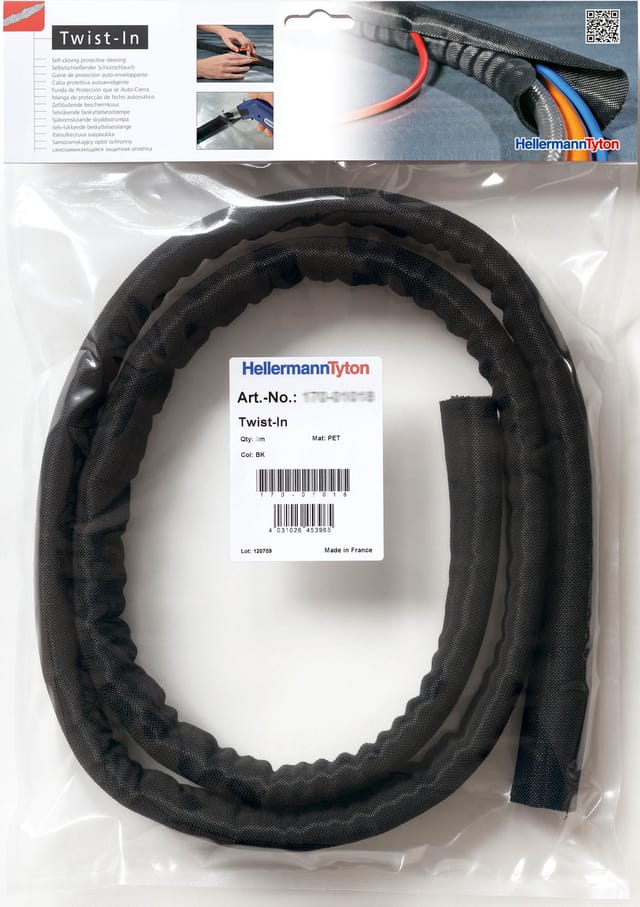 HellermannTyton Geflechtschlauch selbstschliessend Twist-In 38 (VE2m) - 170-01018